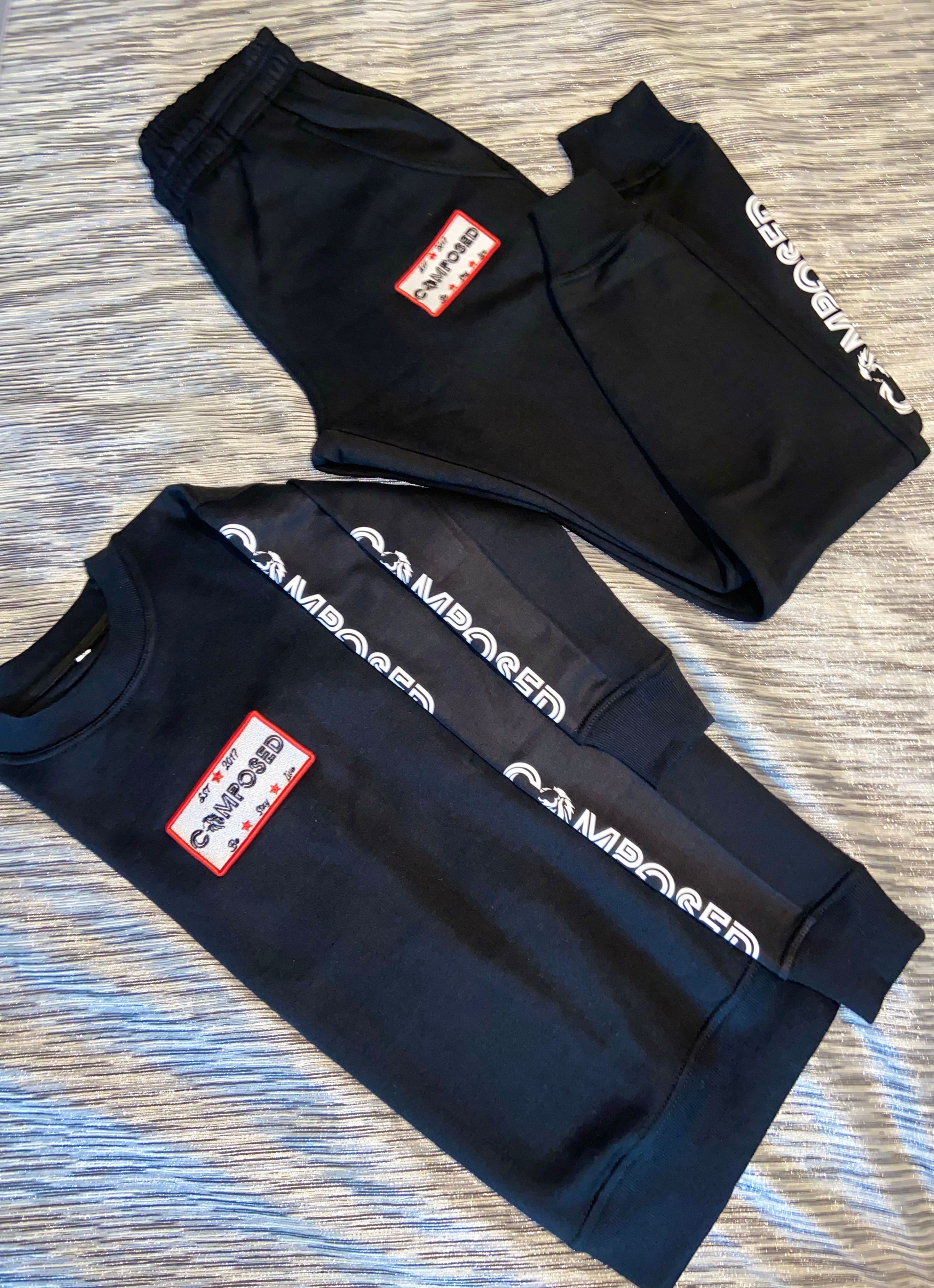 Flag Logo Tracksuit - Black