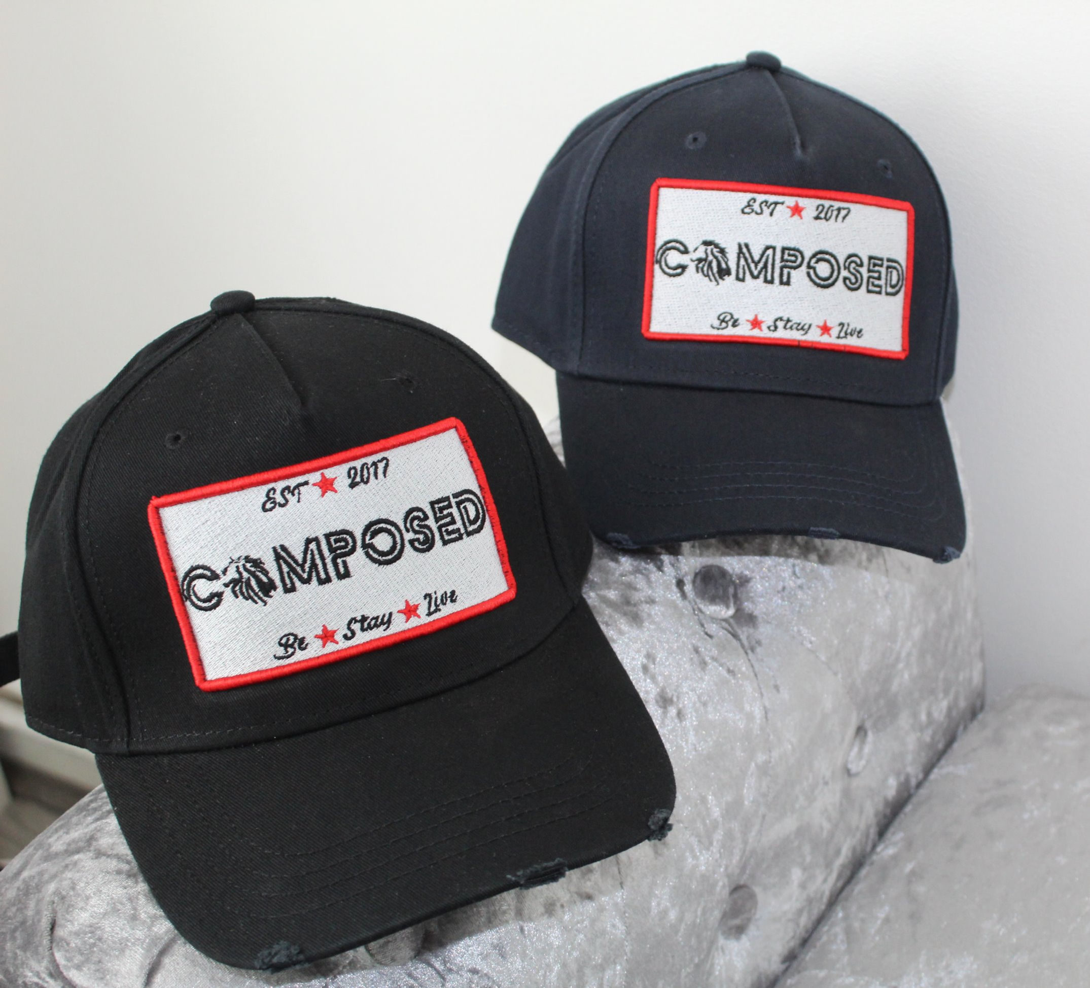 Flag Logo Hats (Black X Navy)