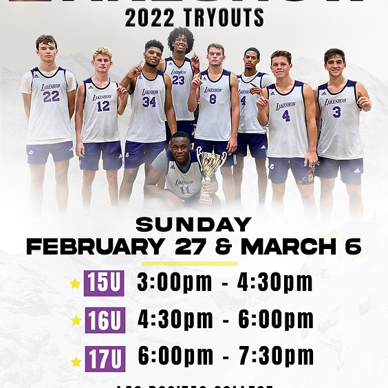 Lakeshow 2022 Tryouts