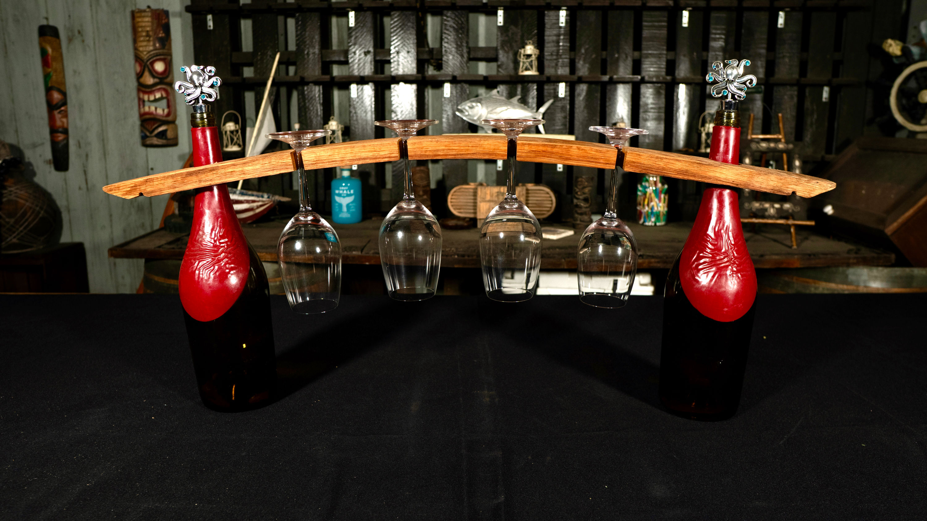 Bell Glos Pinot Magnum Wood Stave Wine Glass Rack
