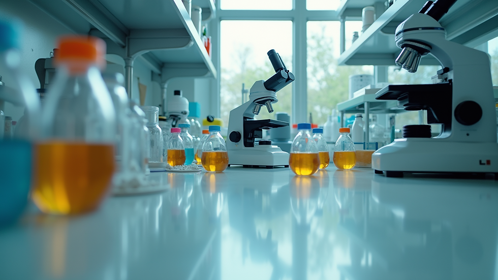 Eye-level view of laboratory equipment for genetic research