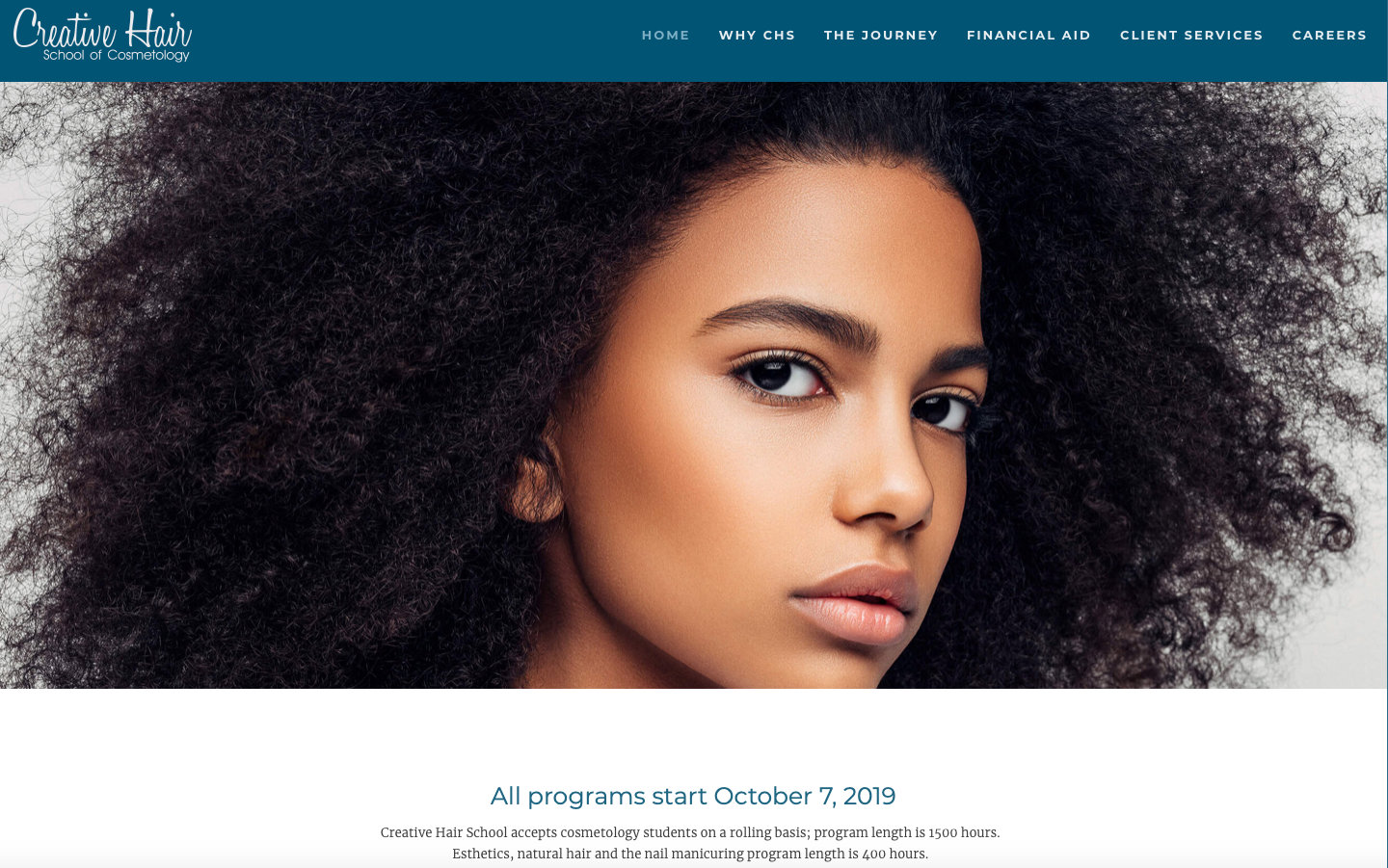 Creative Hair School Brand Relaunch & Digital Platform