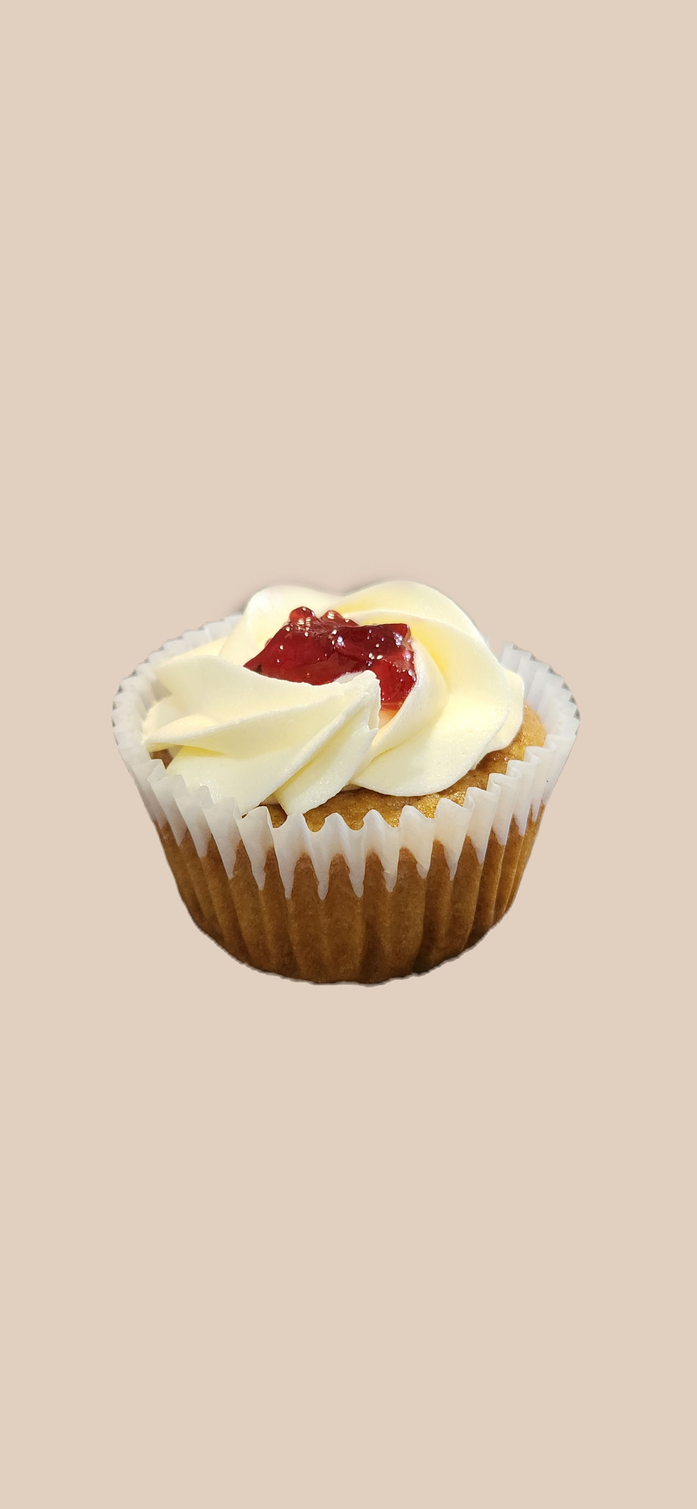Vanilla Cupcake (with Raspberry Jam)