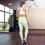 Thumbnail: Point Break Green Yoga Leggings