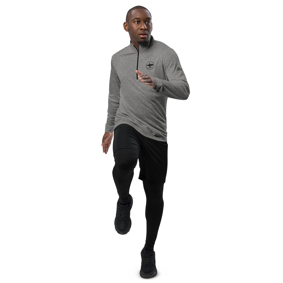 Thumbnail: Point Break Black Logo Adidas Quarter Zip Pullover