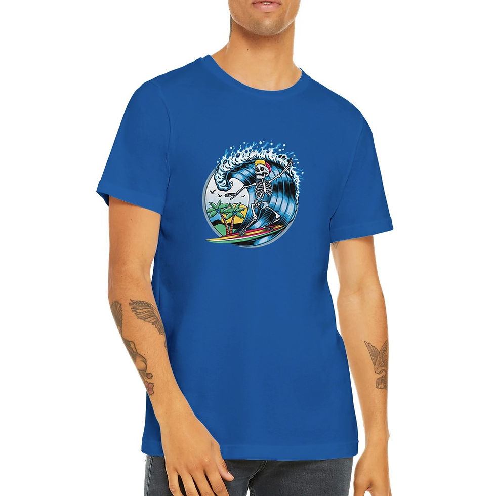 Thumbnail: Skeleton Surfing Tshirt