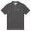 Thumbnail: Drop It Like It's Hot slim fit golf polo for men - flashy design with dropping golf balls and fiery chili peppers, classic co
