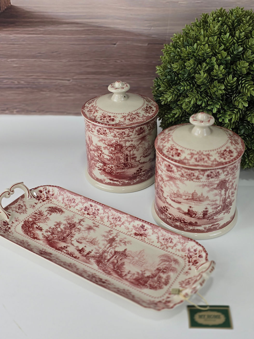 Küçük resim: Florantine kulplu servis tabağı kırmızı