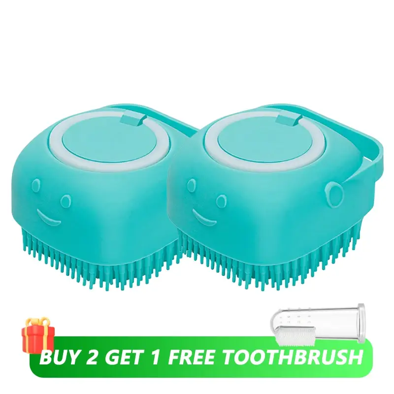 Thumbnail: 2-in-1 Bath Brush with Shampoo Dispenser