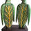 Thumbnail: Carved wooden tabletop sculpture of two birds on a plinth with forest trees carved into their feathers. NZ wood carving.