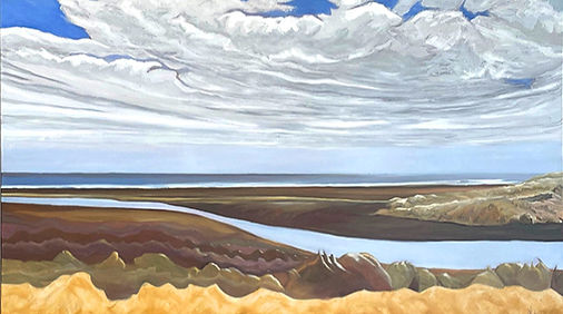 Painting of NZ estuary by Greg Chichester; oil paintings for sale NZ; affordable original art.