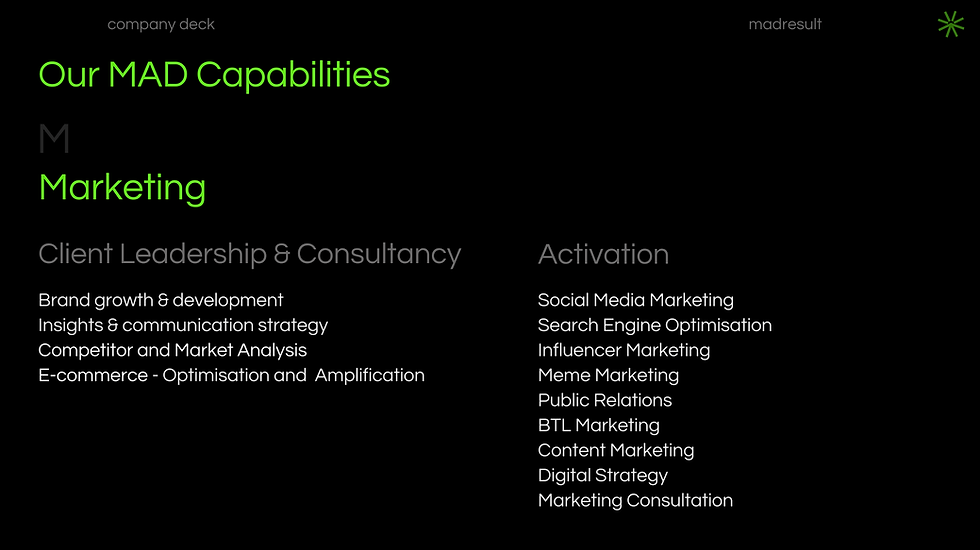 Our Marketing Capabilities