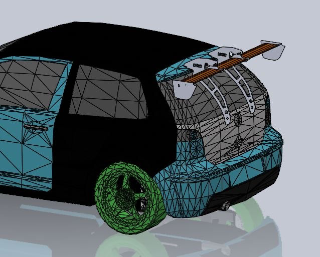 VW Polo 9N3 Swan Neck Spoiler Kit