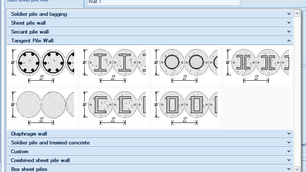 How can I model tangent pile walls in DeepEX software?