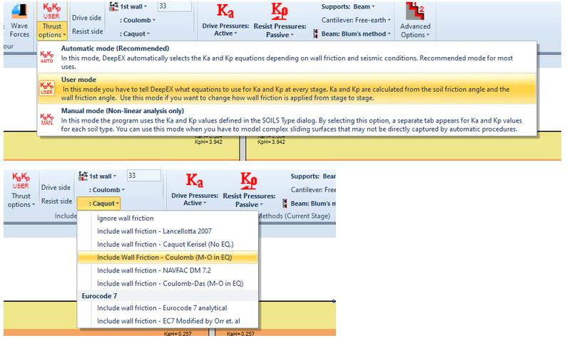 User mode selection and available methods in DeepEX