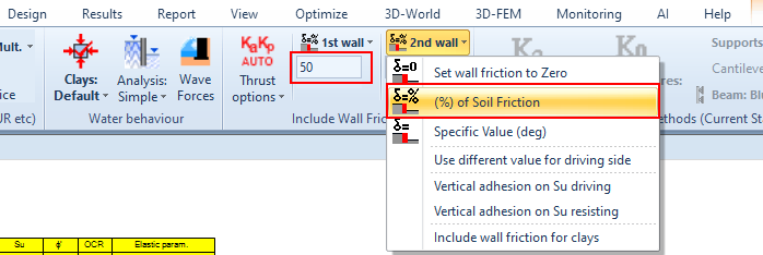 Using wall friction in DeepEX