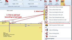 How can I add a 2D external surcharge in my DeepEX model?
