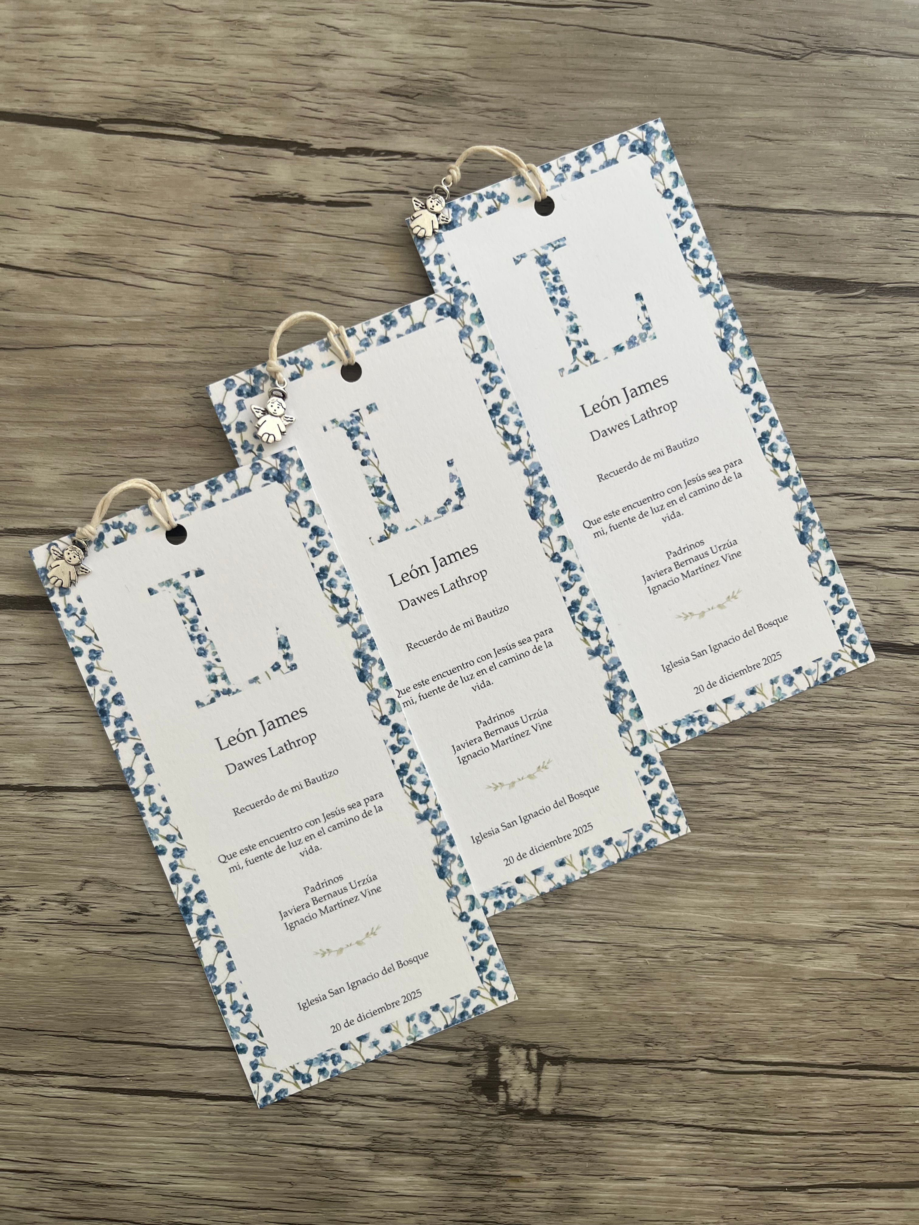 Santito Inicial Flores Azules / Incluye 12 Santitos