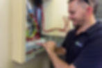 Residential electrical switchboard installation in progress by Nergy electrician as part of home electrical upgrade.