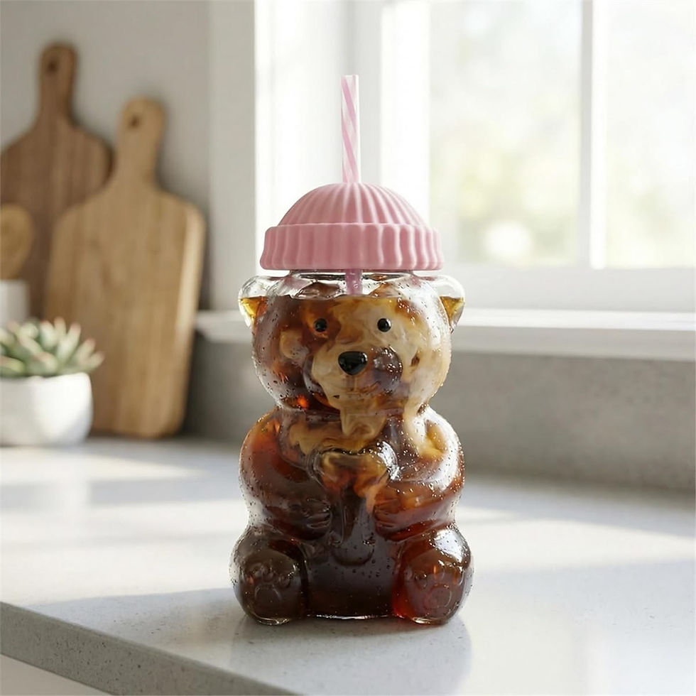 Miniatura: Vaso osito con sorbito  - 580ml / vidrio 