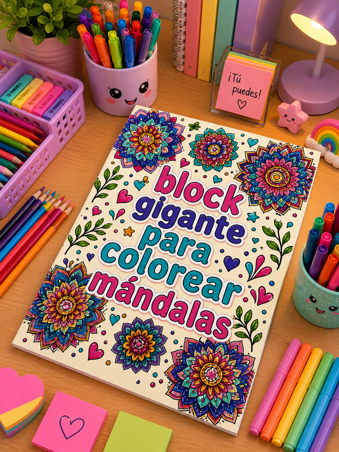 Block gigante para colorear mándalas - 30x42cm hoja de 180g
