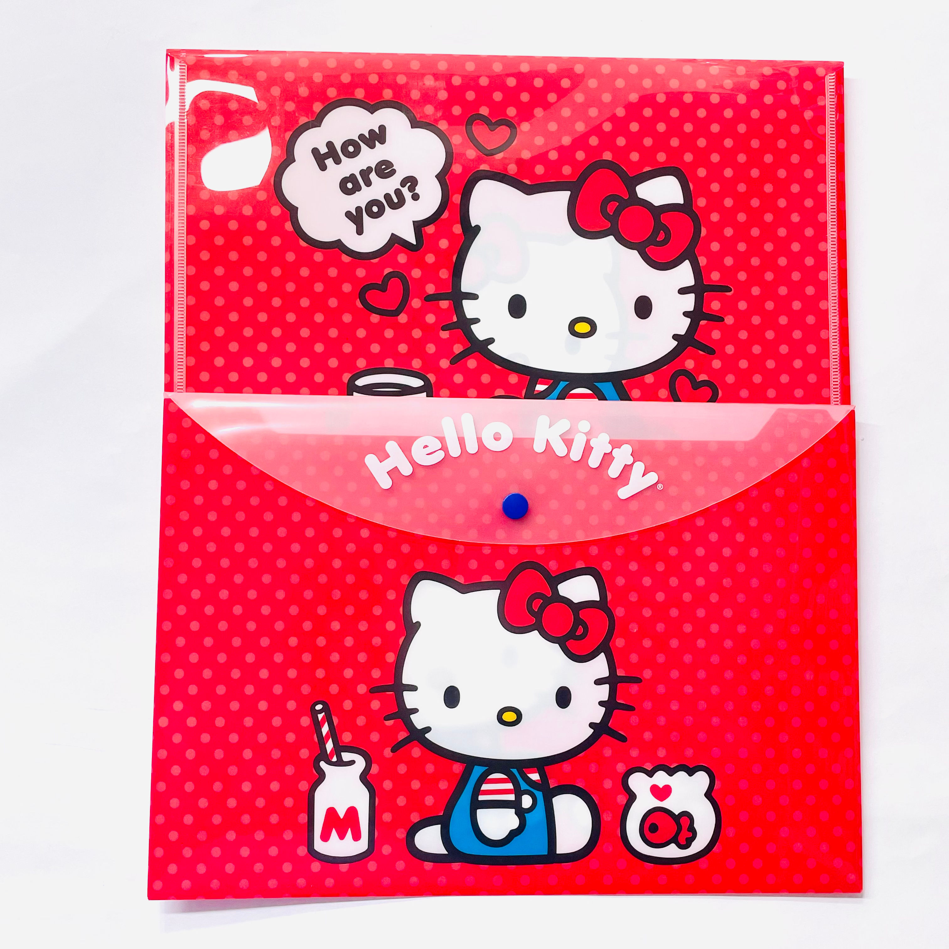 Sobre con botón Hello kitty Mooving A4