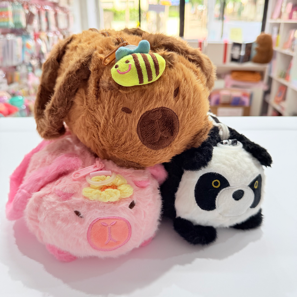 Miniatura: Bolso peluche capibara/cerdito/panda