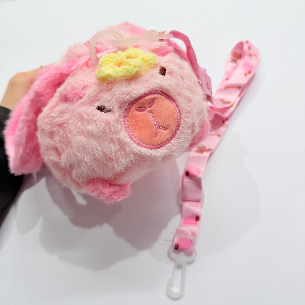Miniatura: Bolso peluche capibara/cerdito/panda