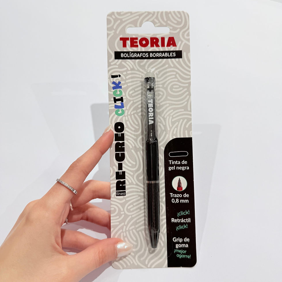 Lapicera borrable de gel con tinta negra - TEORIA