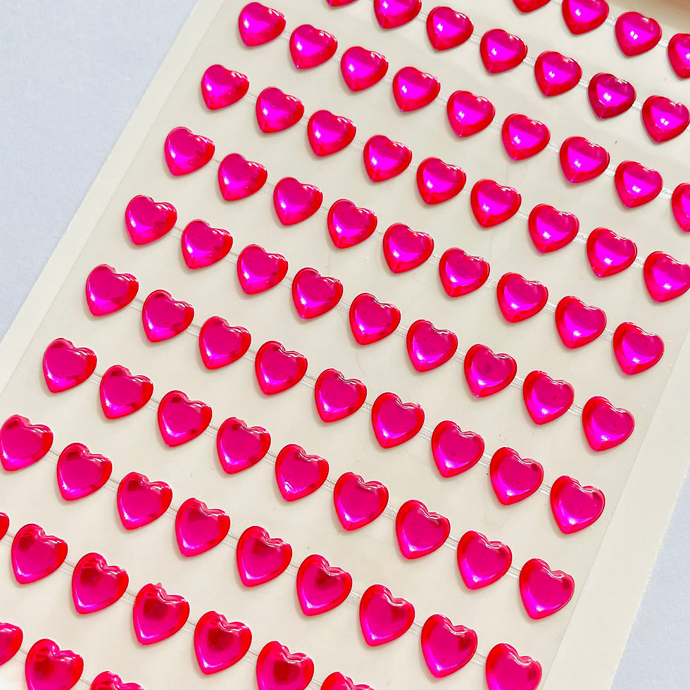 Miniatura: Brillitos Corazones Rosados
