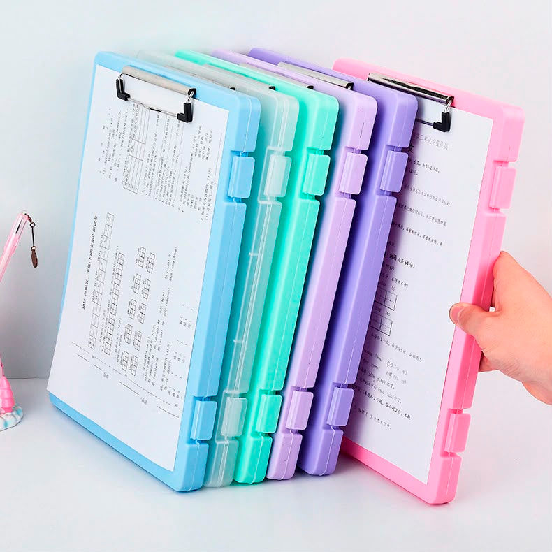 Carpeta con clip y guardado tamaño A4