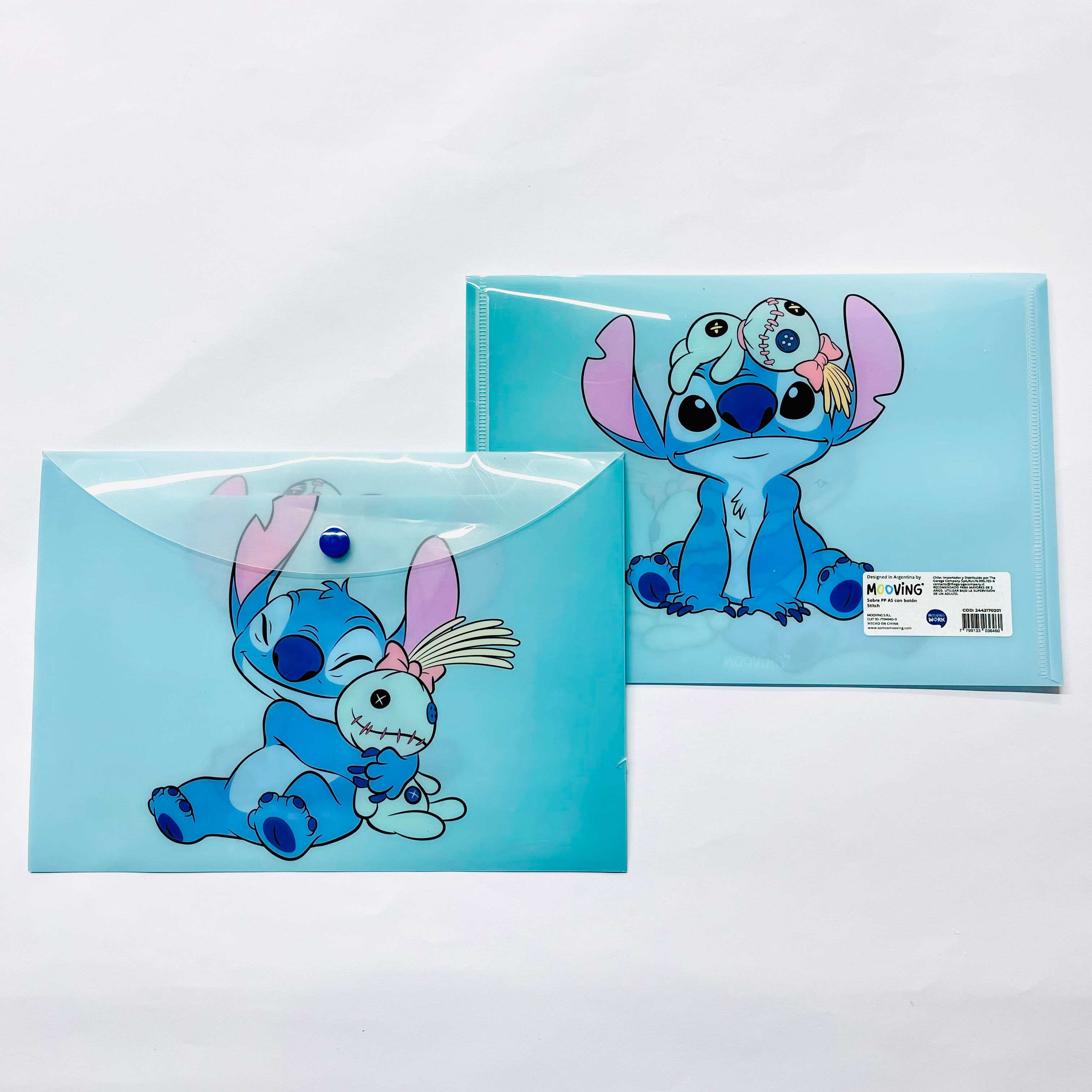 Sobre con botón Stitch Mooving A5
