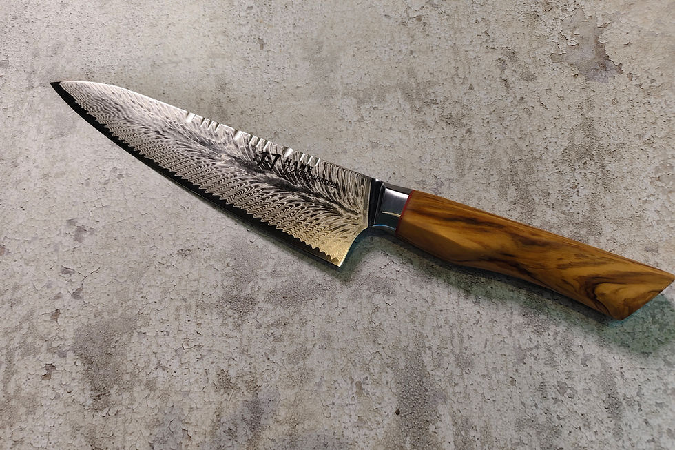 Miniatura: Hane 羽根 8" Gyuto 67-Layer Damascus 