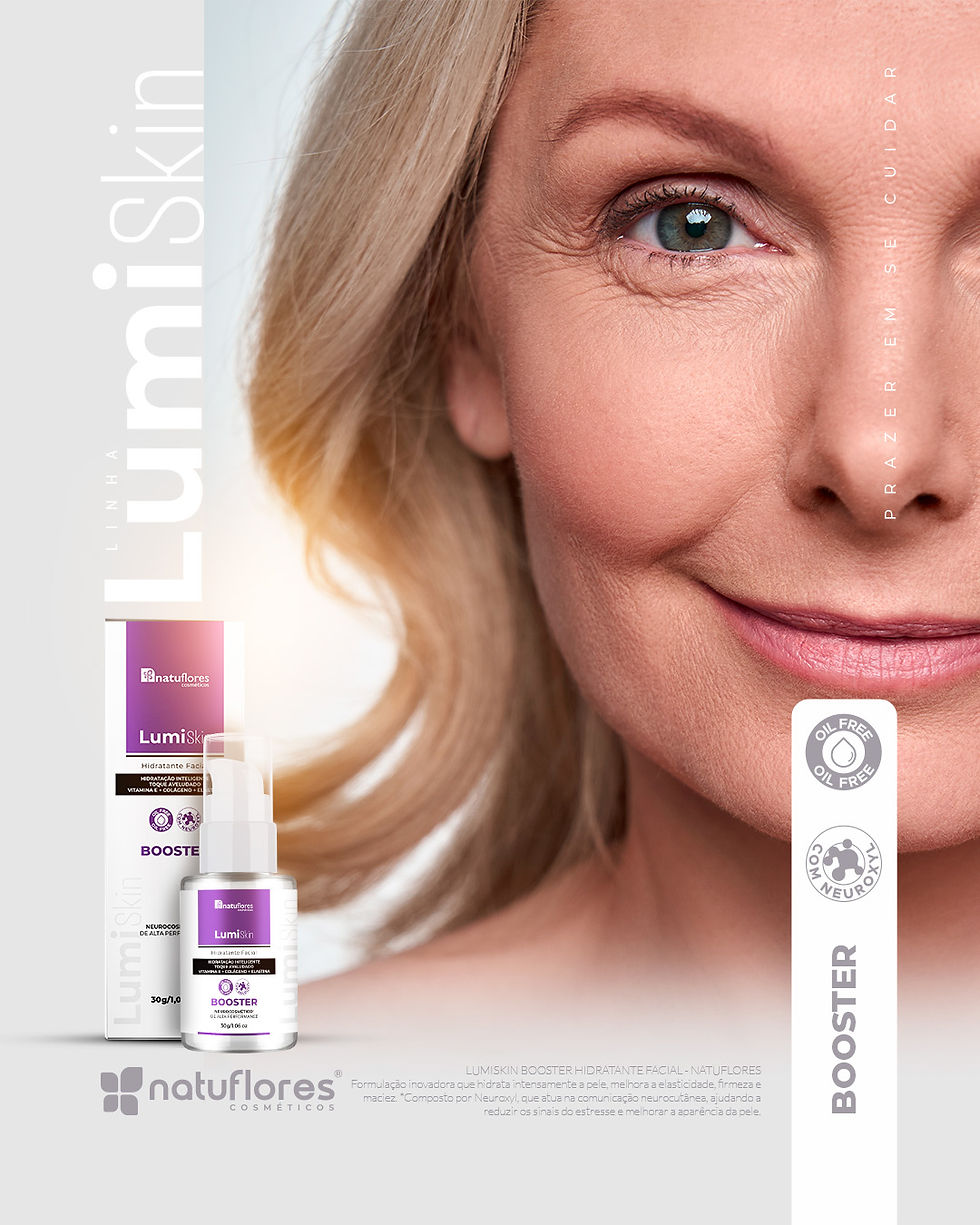 Close-up de frascos de produtos de skincare organizados em bancada clara