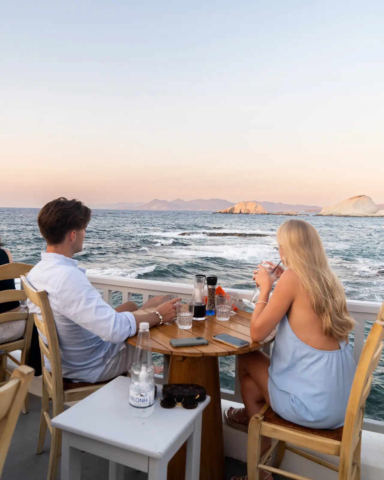 Medusa Restaurant for sunset in mandrakia, greece