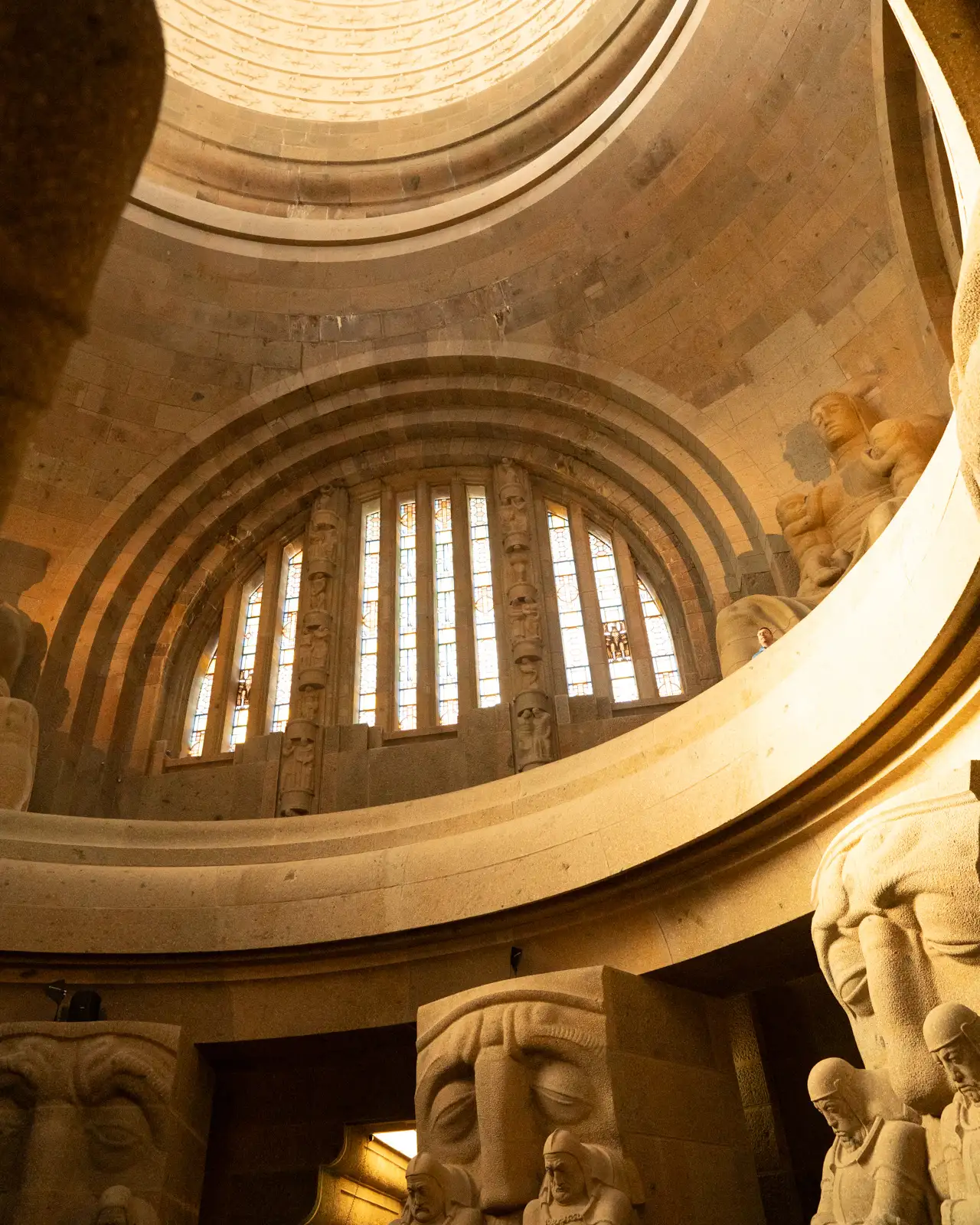 architecture inside the battle of nations monument in leipzig, germany
