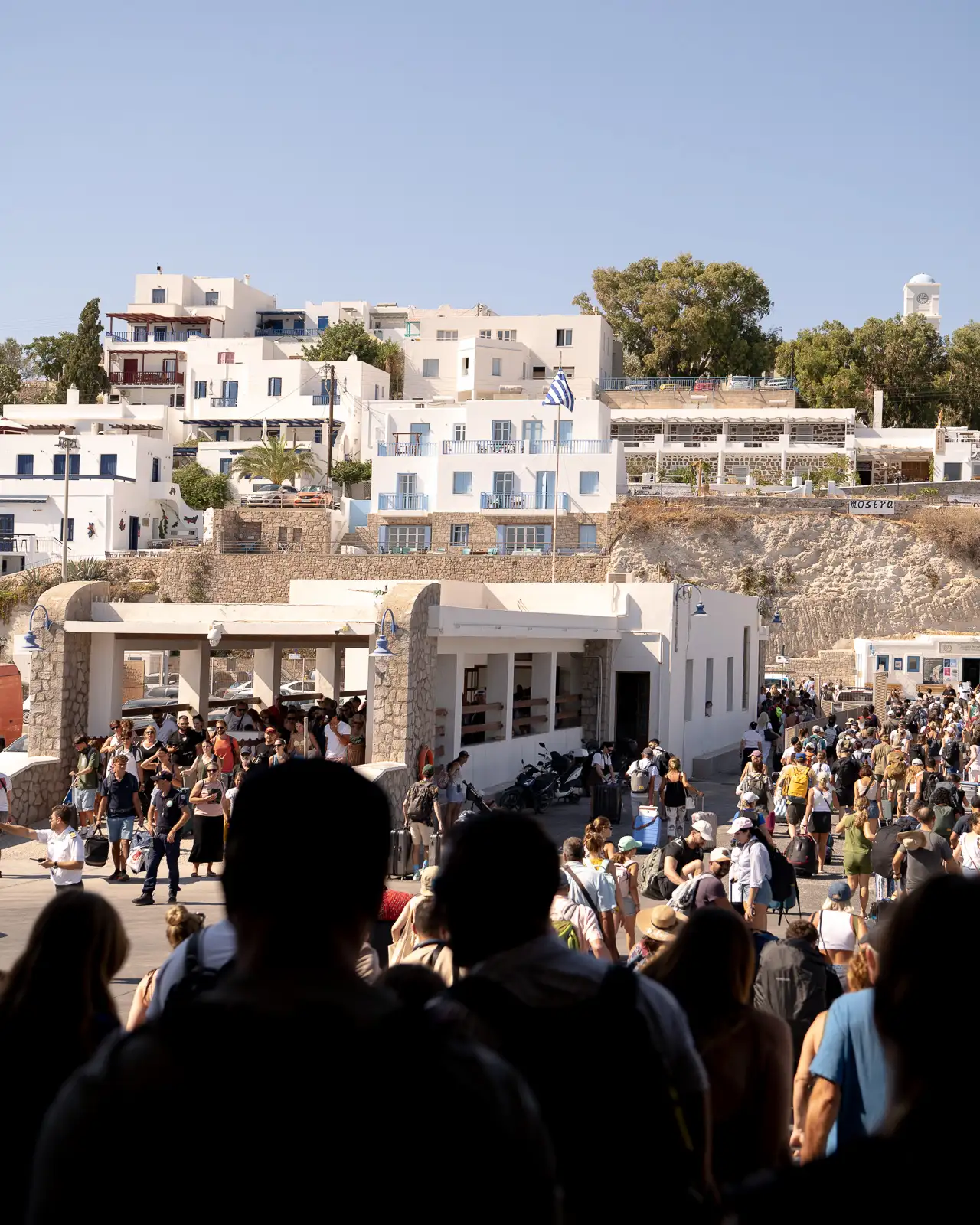 Ferry terminal in Adamantas, Milos- Greece