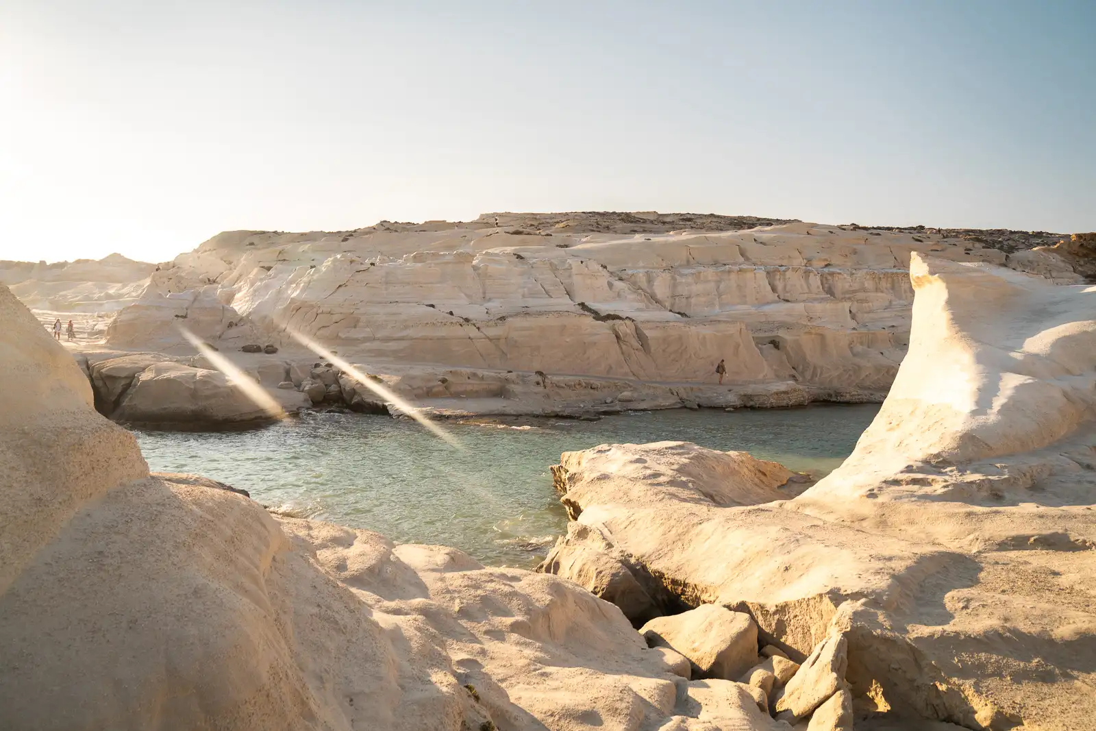 beautiful lunar like landscape at Sarakiniko, Milos - Greece