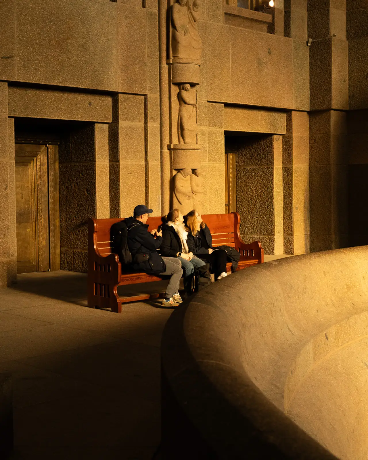 visitors at the battle of nations monument in leipzig, germany