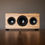 Thumbnail: Wooden speaker with three black speakers, BK3.050 (Zebrawood Wood) on table, audio