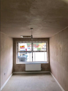 Cote Farm garage conversion inside during work 