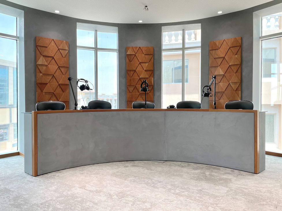 radio studio design in qatar doha studio khatib interior design