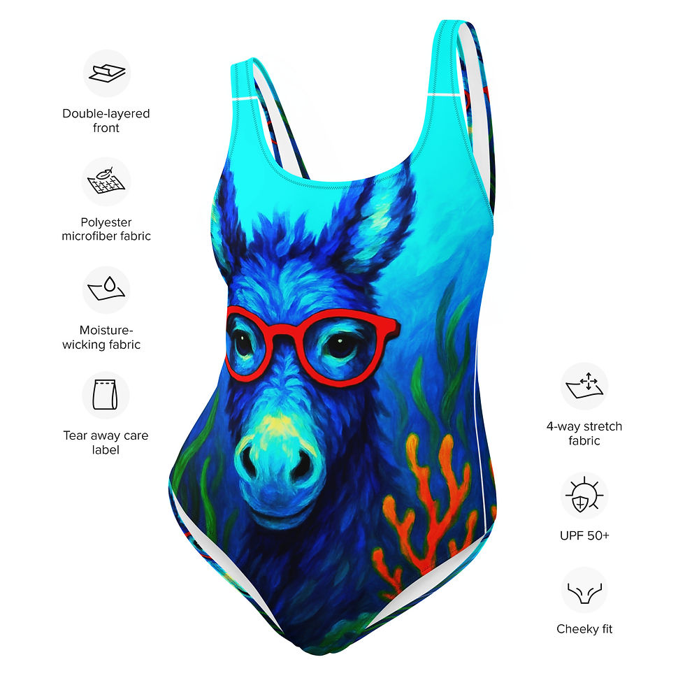 Thumbnail: Whisky in bloom undersea One-Piece Swimsuit