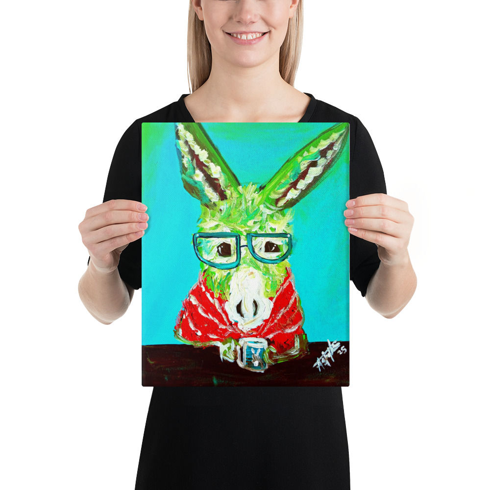 Teacup little donkey Canvas