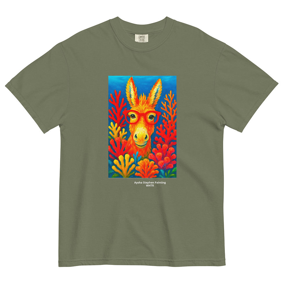 Thumbnail: Coral donkey Unisex garment-dyed heavyweight t-shirt