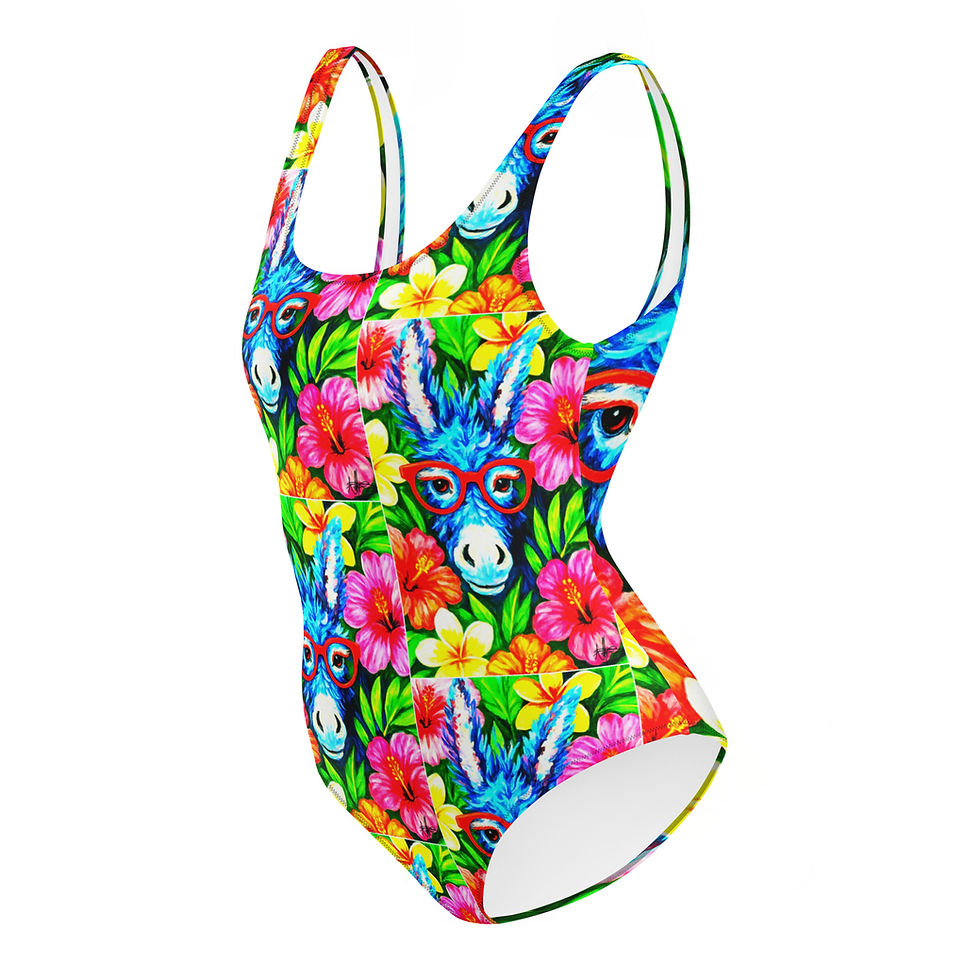Thumbnail: Whisky in bloom blue One-Piece Swimsuit