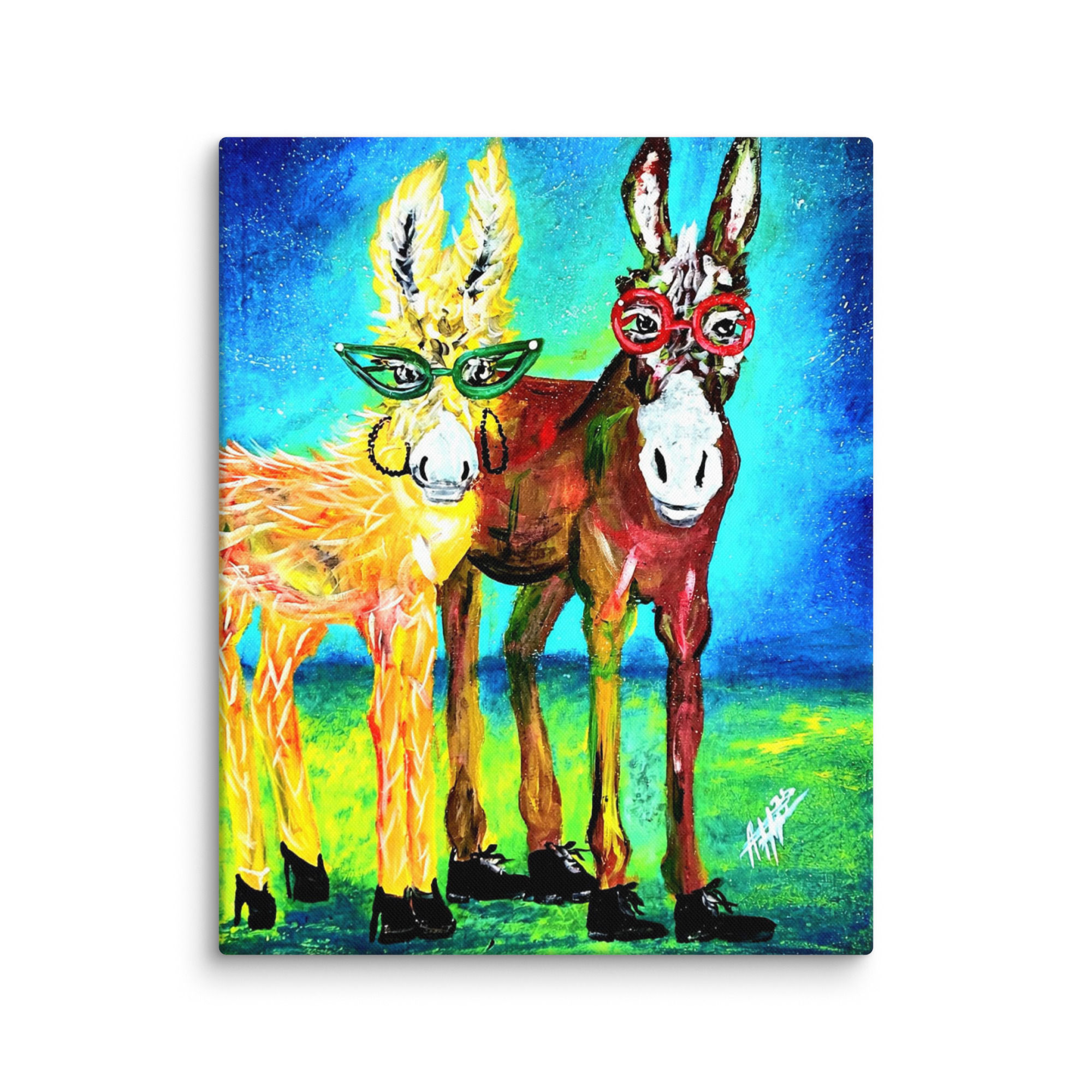 Star Donkey couple Canvas