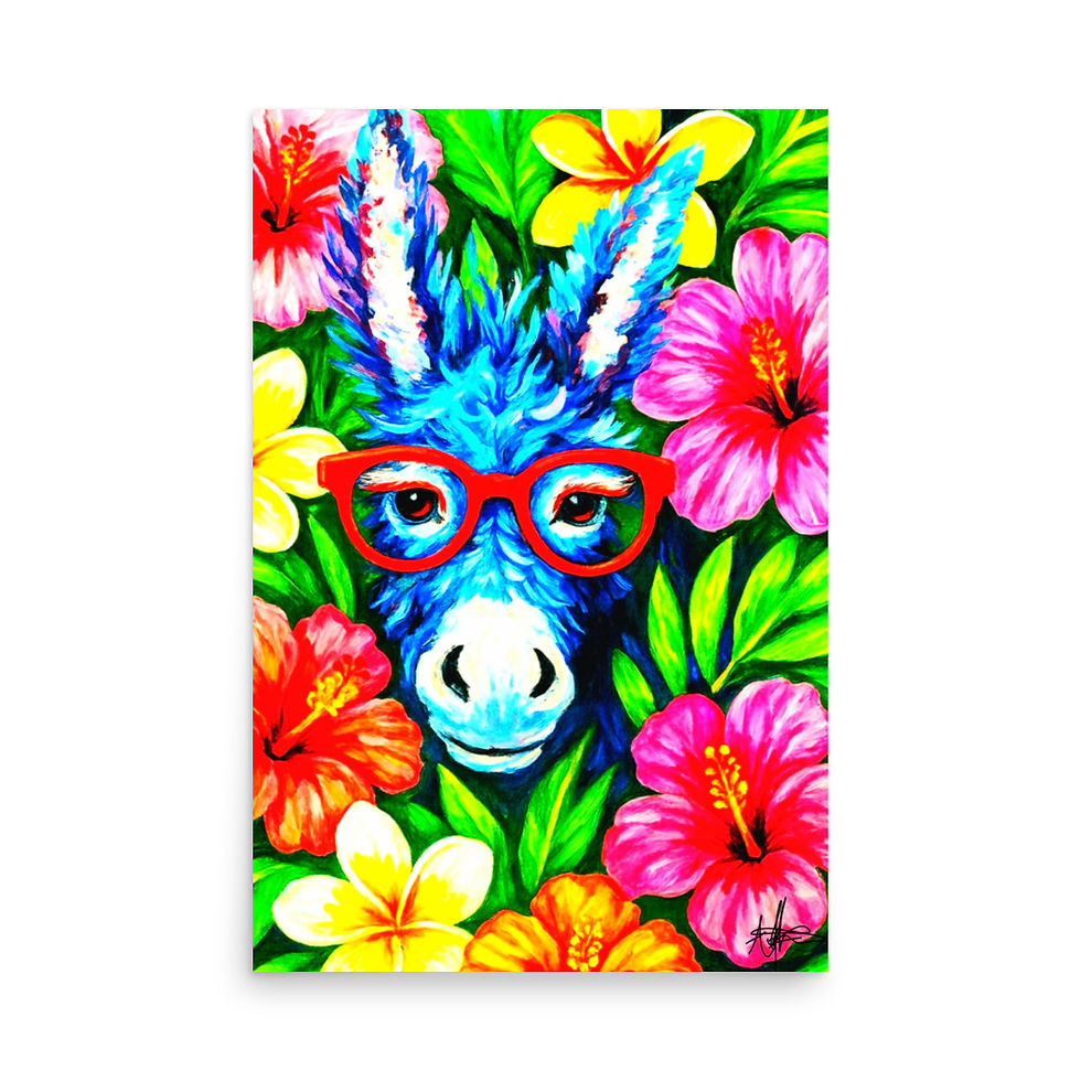 Thumbnail: Poster whisky in bloom blue,pink 