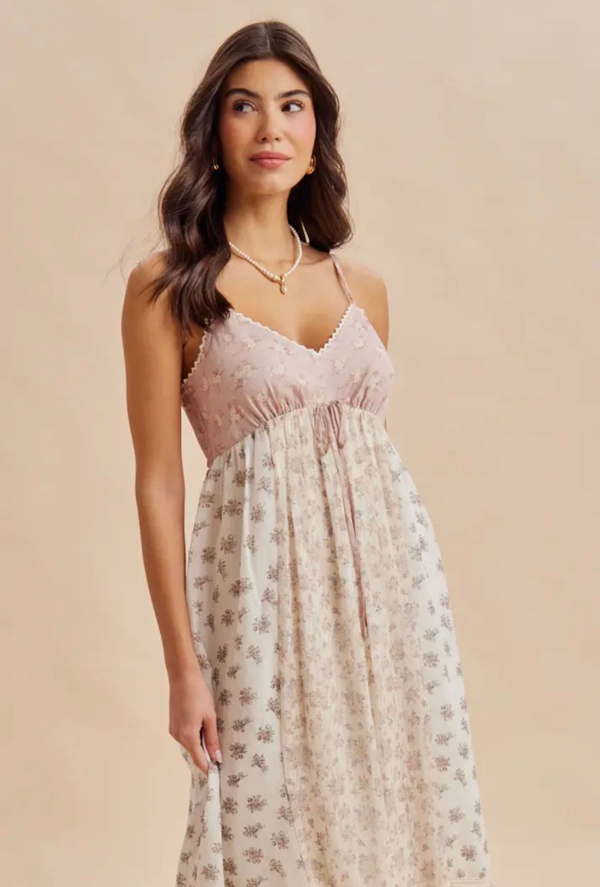 Molly Mixed Panel Maxi Dress
