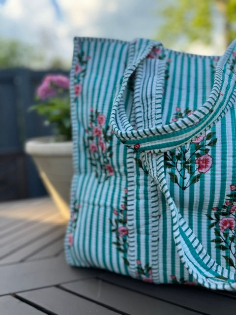 Thumbnail: "Cottage Garden" Quilted Bag